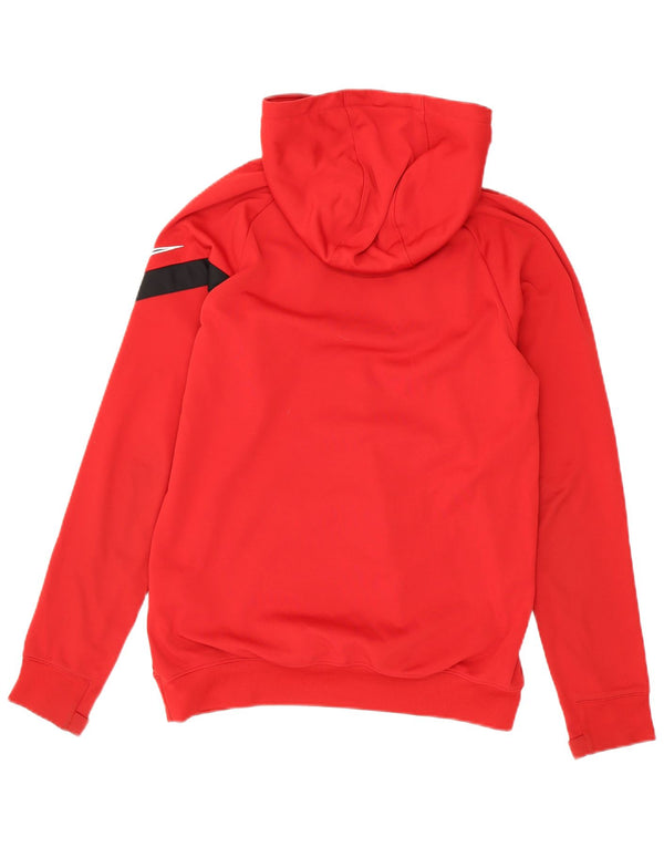 Nike Jersey con capucha de corte slim para hombre, talla pequeña, color rojo, poliéster