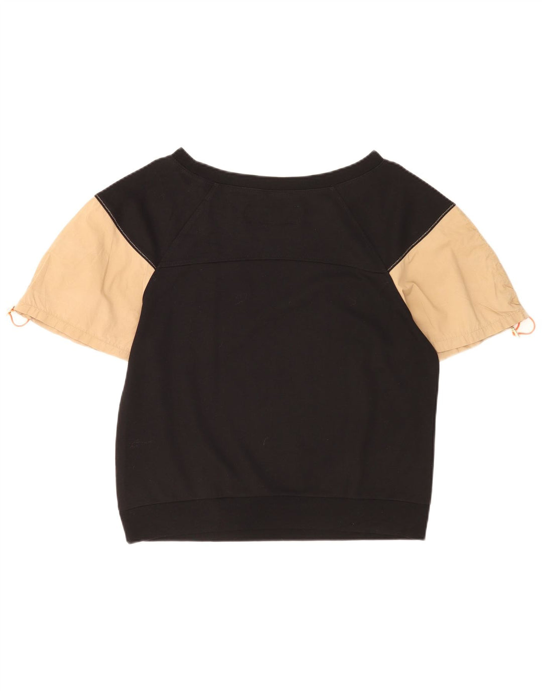 Benetton Womens Sweatshirt Jumper UK 16 Large Black Colourblock