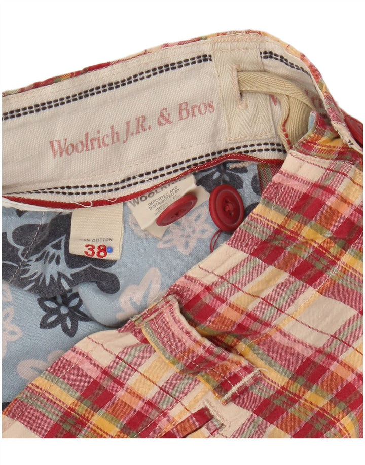 Woolrich Mens Chino Shorts W38 XL Multicoloured Check Cotton