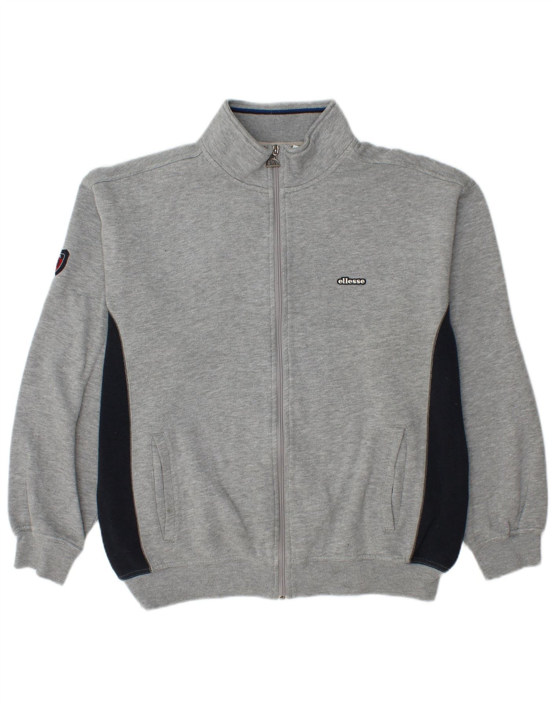 ELLESSE Mens Tracksuit Top Jacket UK 42/44 Large Grey Colourblock
