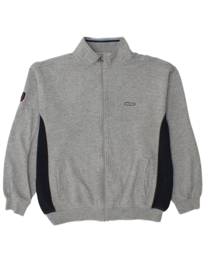 ELLESSE Mens Tracksuit Top Jacket UK 42/44 Large Grey Colourblock