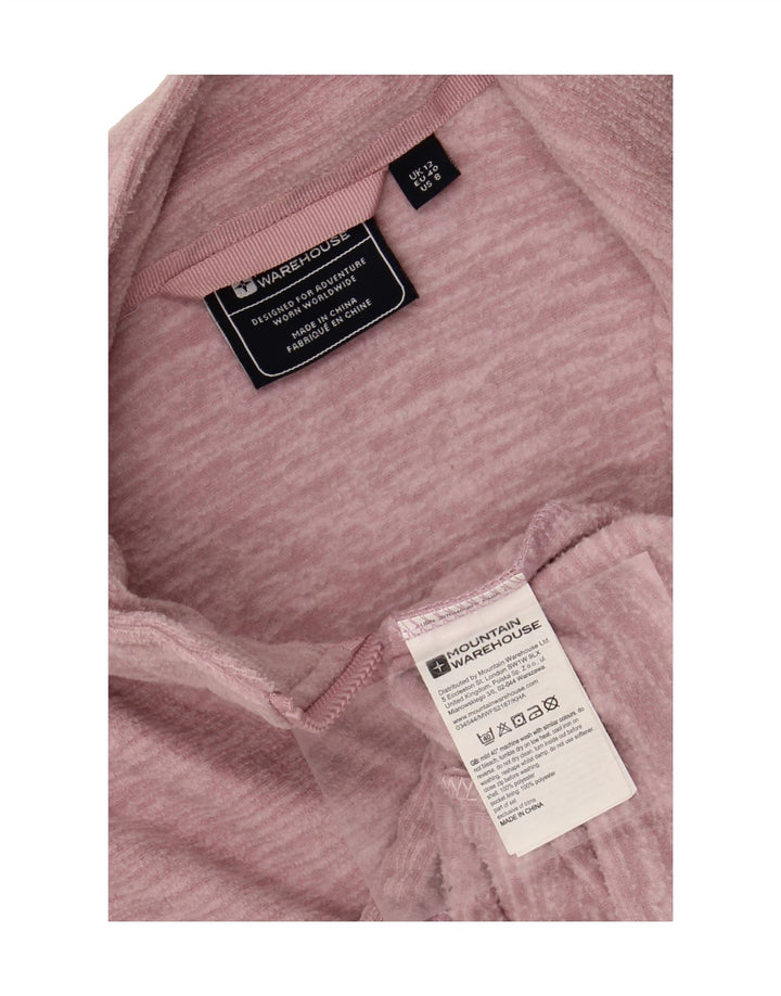 MOUNTAIN WAREHOUSE Womens Fleece Jacket UK 12 Medium Pink Flecked Vintage Mountain Warehouse and Second-Hand Mountain Warehouse from Messina Hembry 