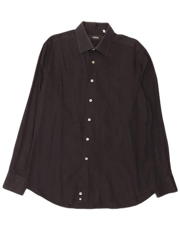 Ferre Chemise Homme Taille 43 17 XL Coton Noir