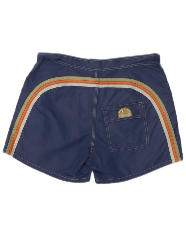 Sundek Mens Swimming Shorts Medium Navy Blue Polyester
