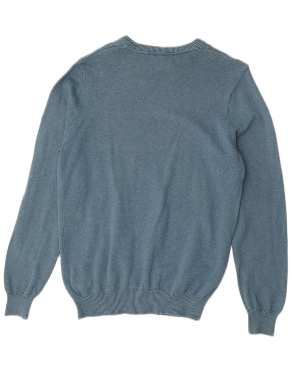 Marks & Spencer Herre Boat Neck Jumper Sweater Medium Blue Bomuld