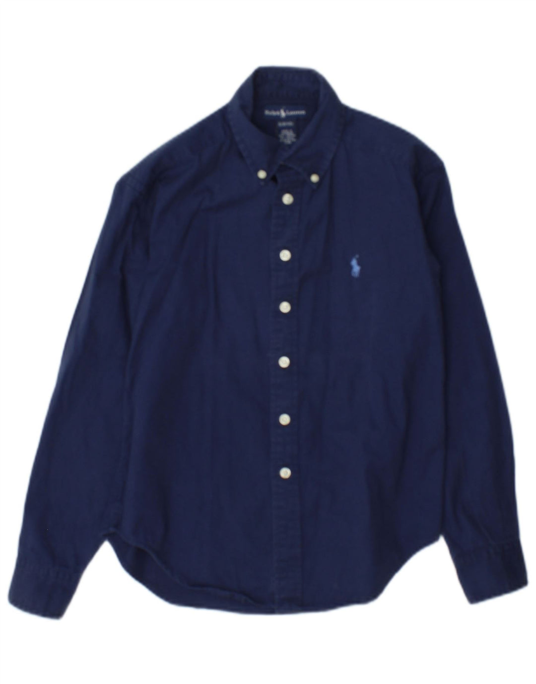 Ralph Lauren Boys Shirt 8-9 Years Small Navy Blue Cotton