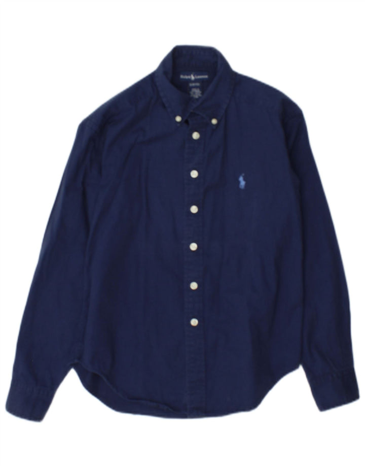 Ralph Lauren Boys Shirt 8-9 Years Small Navy Blue Cotton