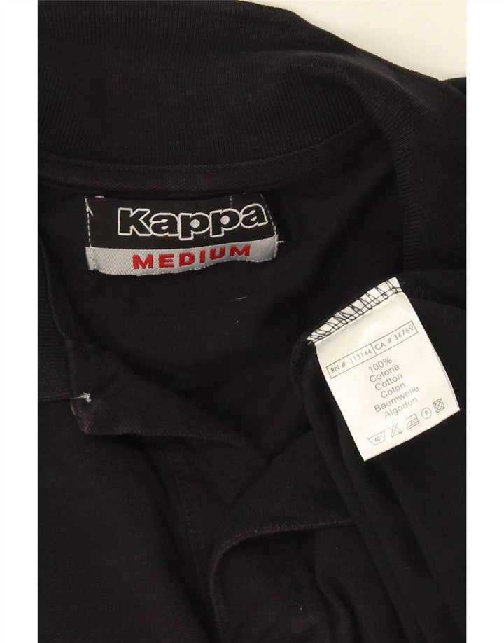 Kappa herre poloshirt Medium sort bomuld