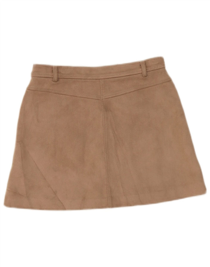 Minigonna Zara da donna piccola W27 poliestere marrone