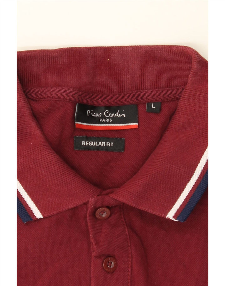 PIERRE CARDIN Mens Regular Fit Polo Shirt Medium Red Cotton Vintage Pierre Cardin and Second-Hand Pierre Cardin from Messina Hembry 