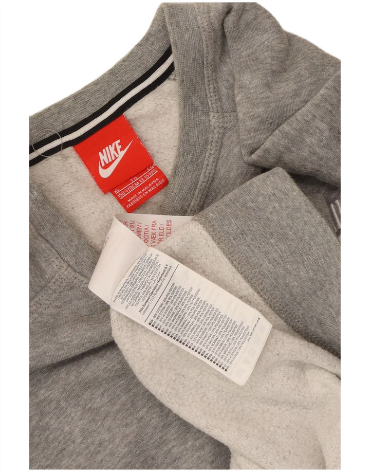 Nike Sweat-Shirt Garçon 13-14 Ans XL Gris Coton