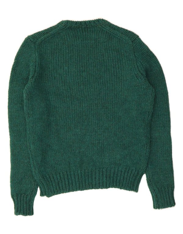 J. CREW Mens Crew Neck Jumper Sweater Medium Green Wool