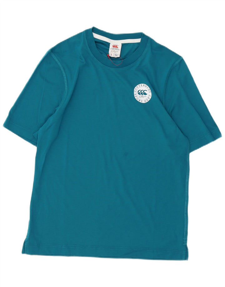 CANTERBURY Mens T-Shirt Top Small Blue Cotton