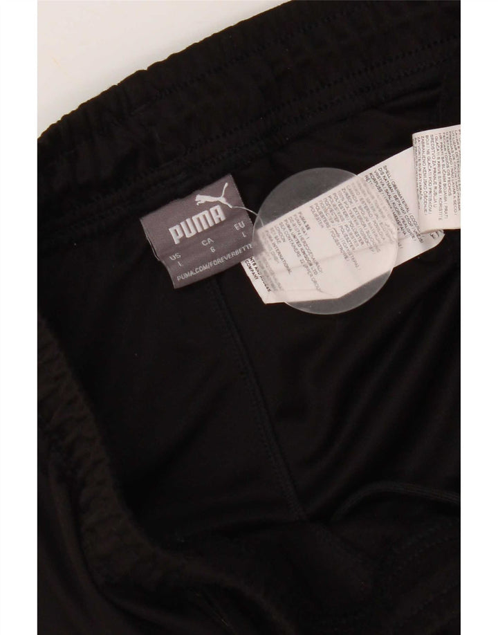 Puma Mens Tracksuit Trousers Large Black Colourblock Polyester