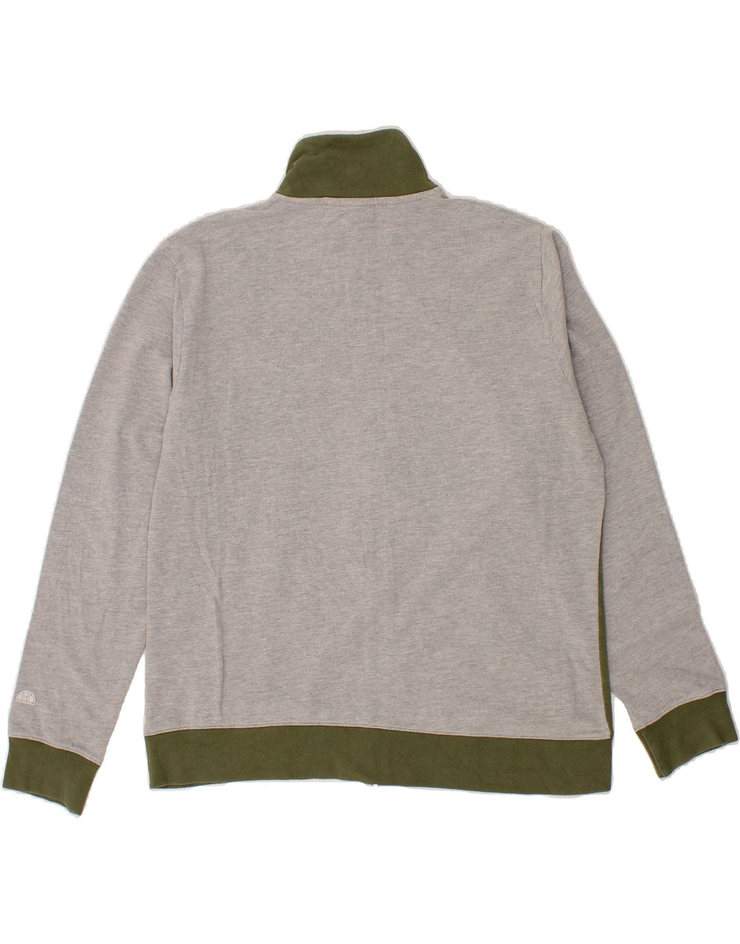 ELLESSE Womens Tracksuit Top Jacket UK 16 Large Grey Colourblock Cotton Vintage Ellesse and Second-Hand Ellesse from Messina Hembry 