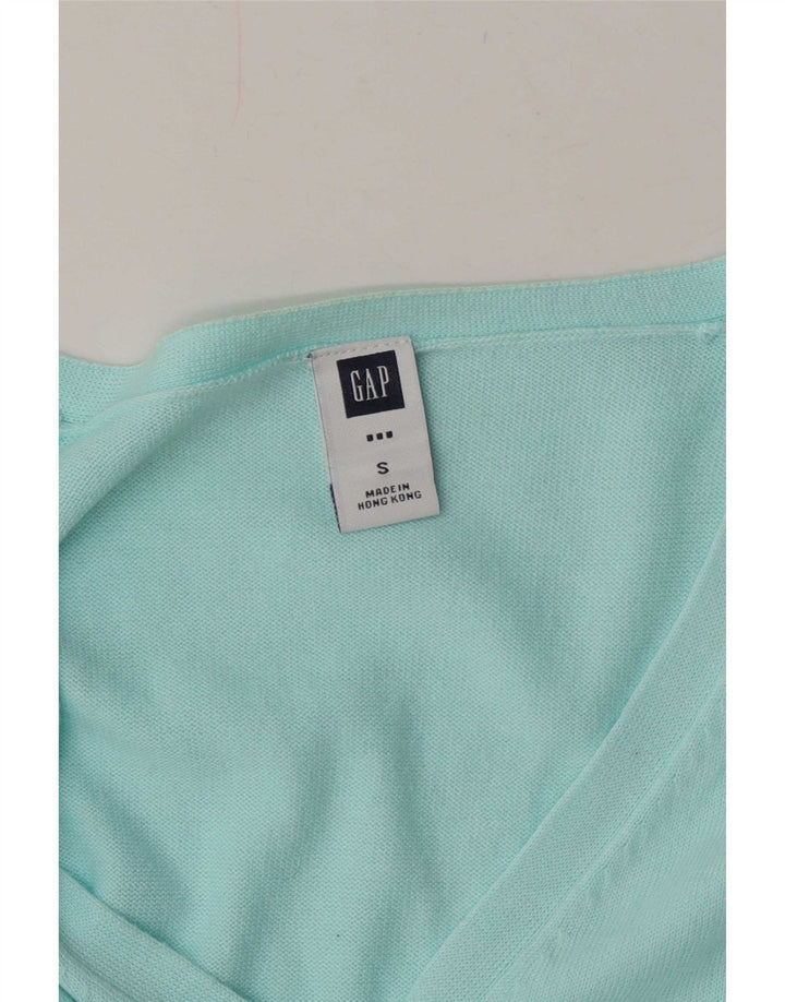 Gap Womens Cardigan Sweater UK 10 Small Turquoise Cotton