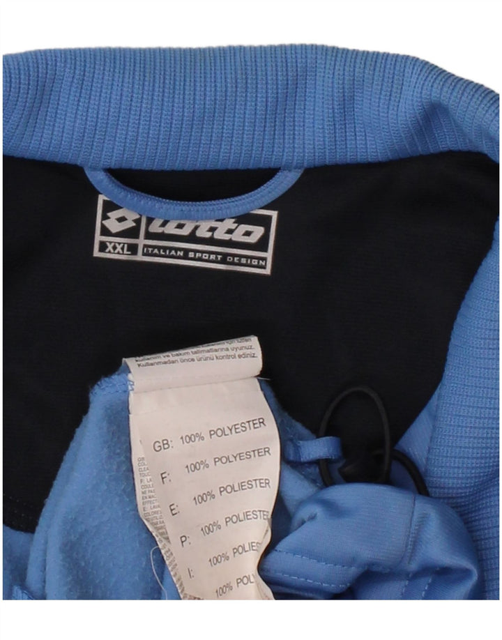 LOTTO Mens Tracksuit Top Jacket 2XL Blue Polyester