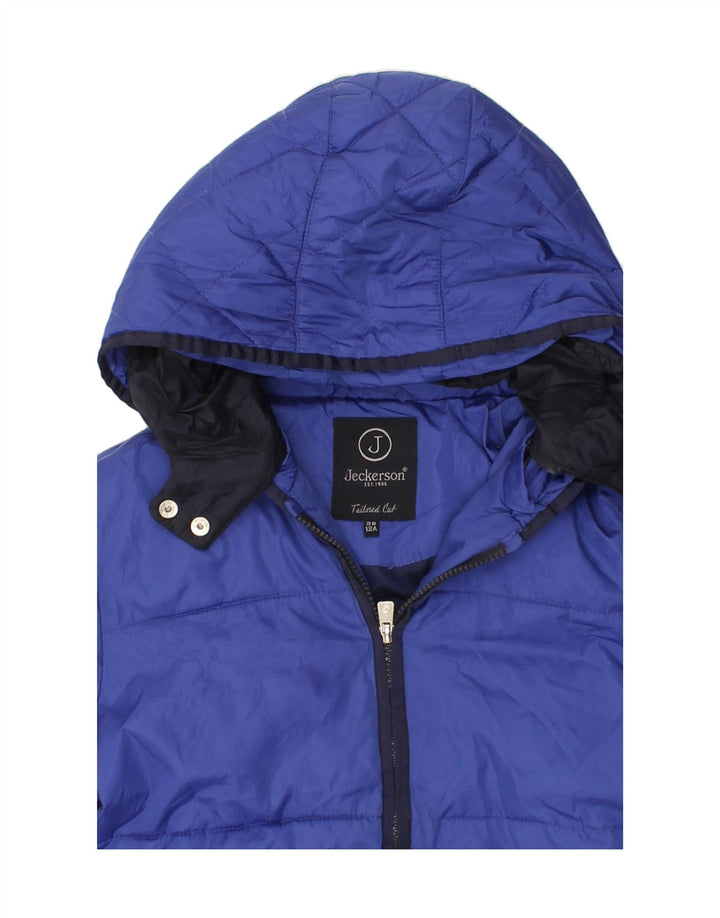 JECKERSON Girls Hooded Padded Jacket 11-12 Years Blue Polyester Vintage Jeckerson and Second-Hand Jeckerson from Messina Hembry 