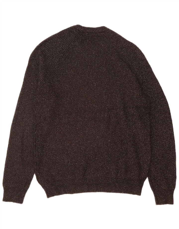 Marks & Spencer Herre sweater med rund hals, medium sort flækket