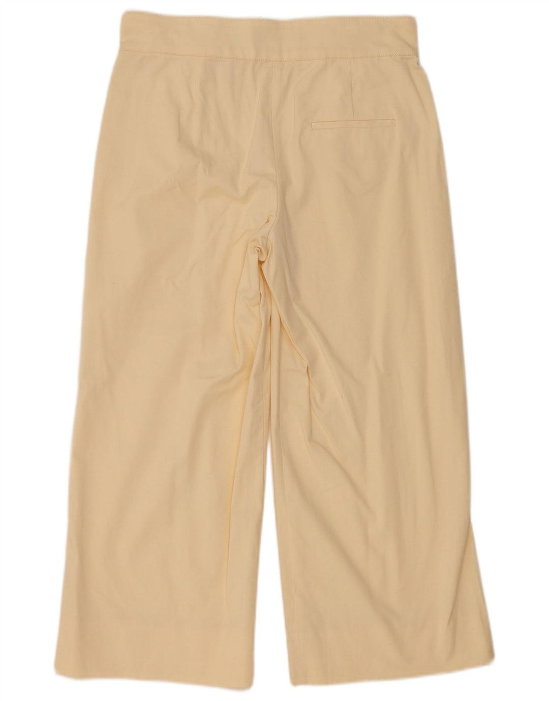 Zara Womens Studio Wide Leg Cropped Trousers Medium W28 L24 Off White