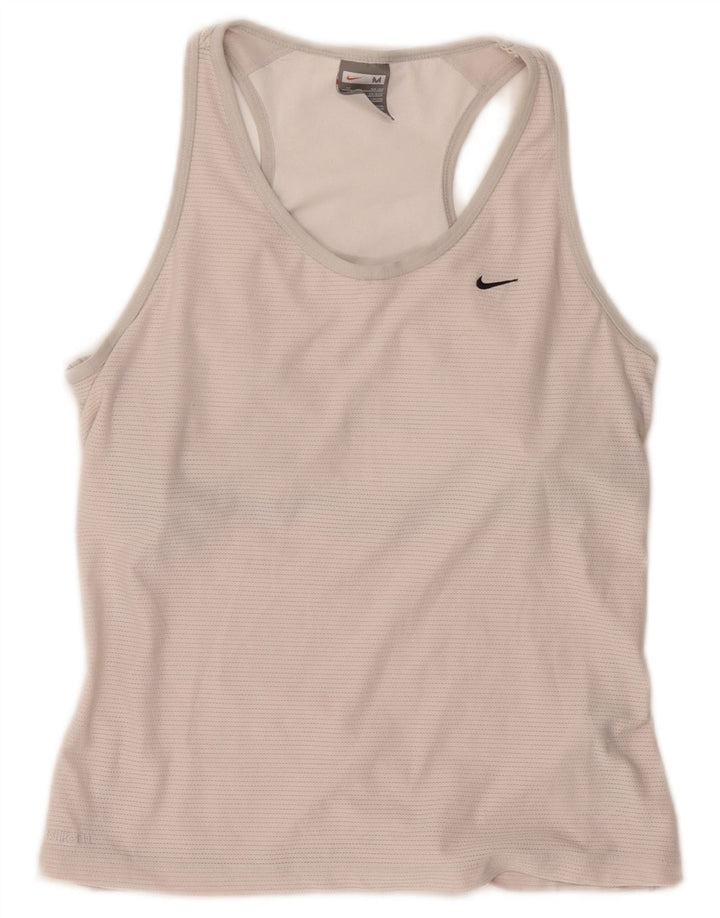 Nike Womens Vest Top UK 10/12 Medium Grey Polyester