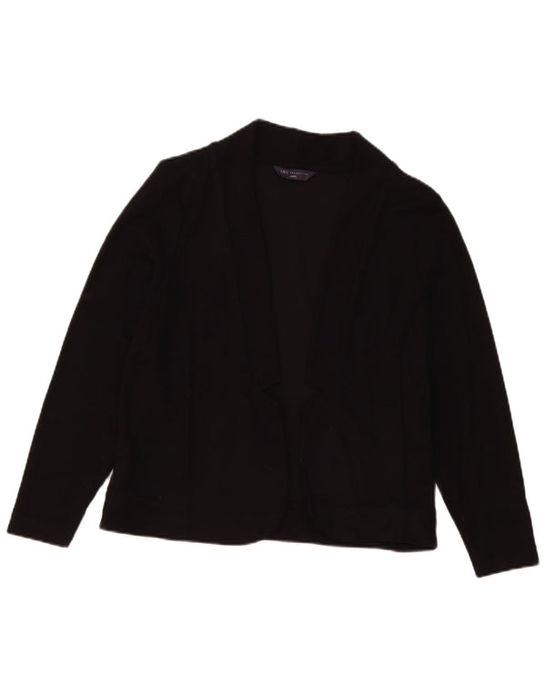 Marks & Spencer Damski sweter rozpinany Petite Open Cardigan UK 18 XL, czarna wiskoza
