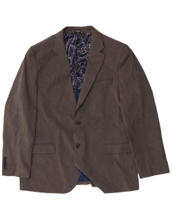 Jaqueta blazer masculina Nautica com 2 botões UK 44 2XL cinza poliéster