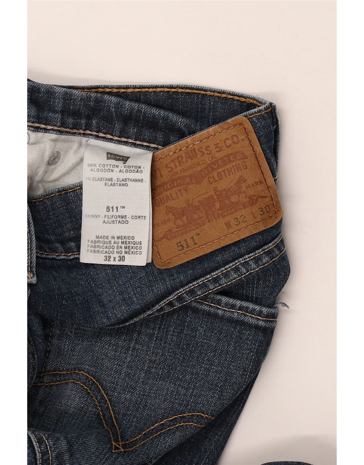 Levi's Mens 511 Slim Jeans W32 L30 Blue Cotton