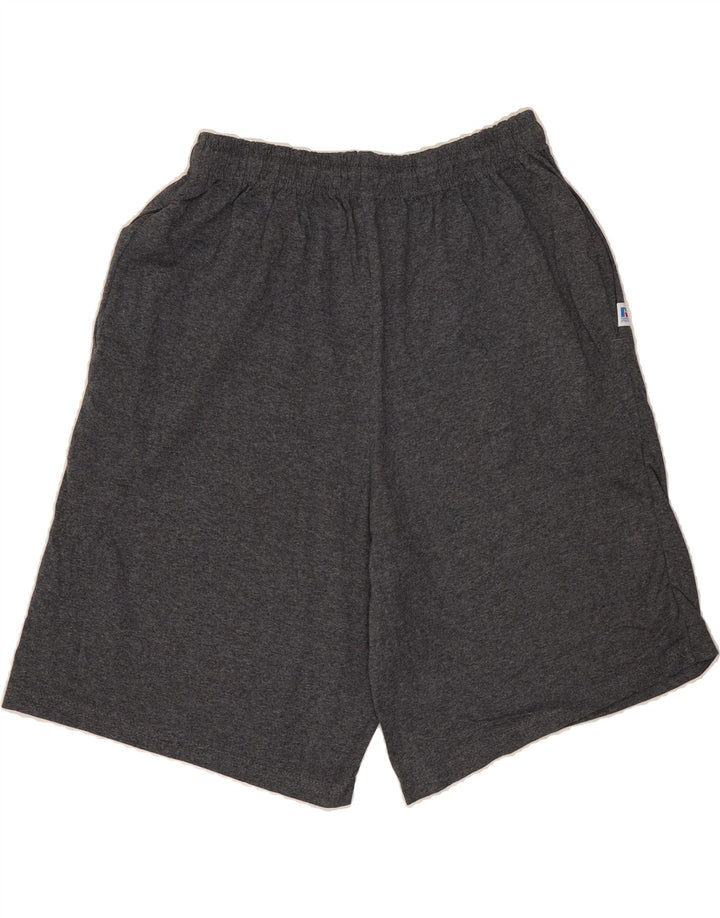 RUSSELL ATHLETIC Mens Graphic Sport Shorts Medium  Grey Cotton Vintage Russell Athletic and Second-Hand Russell Athletic from Messina Hembry 