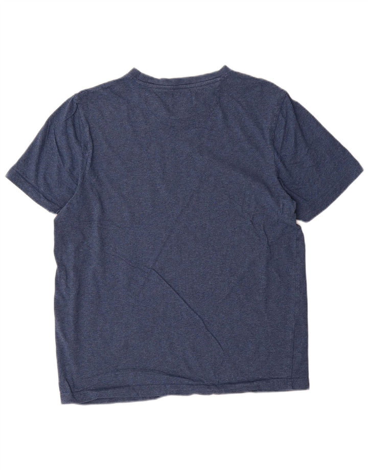FARAH Mens T-Shirt Top Medium Navy Blue Cotton