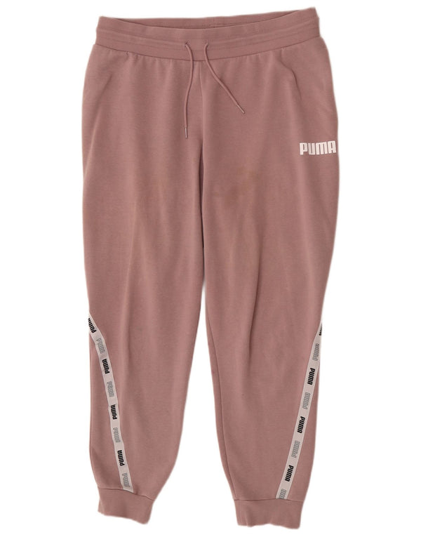 Puma Ženske grafičke trenirke, hlače Joggers UK 16 Large Pink Colourblock