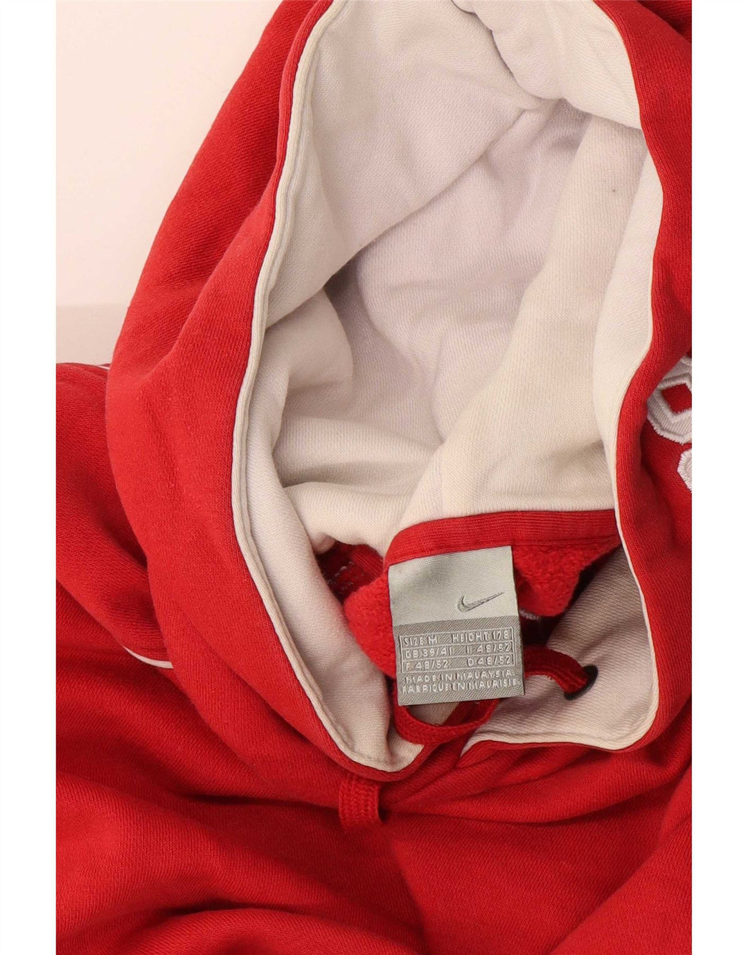 Nike Mens Graphic Hoodie Jumper UK 39/41 Medium Red
