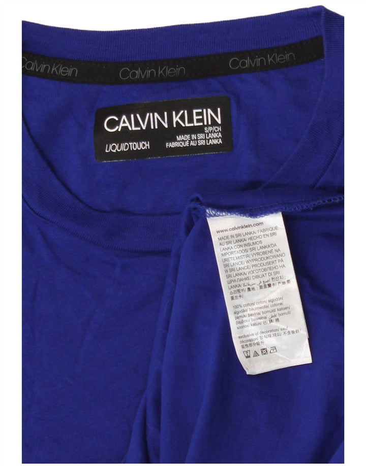 Calvin Klein Mens T-Shirt Top Small Blue Cotton