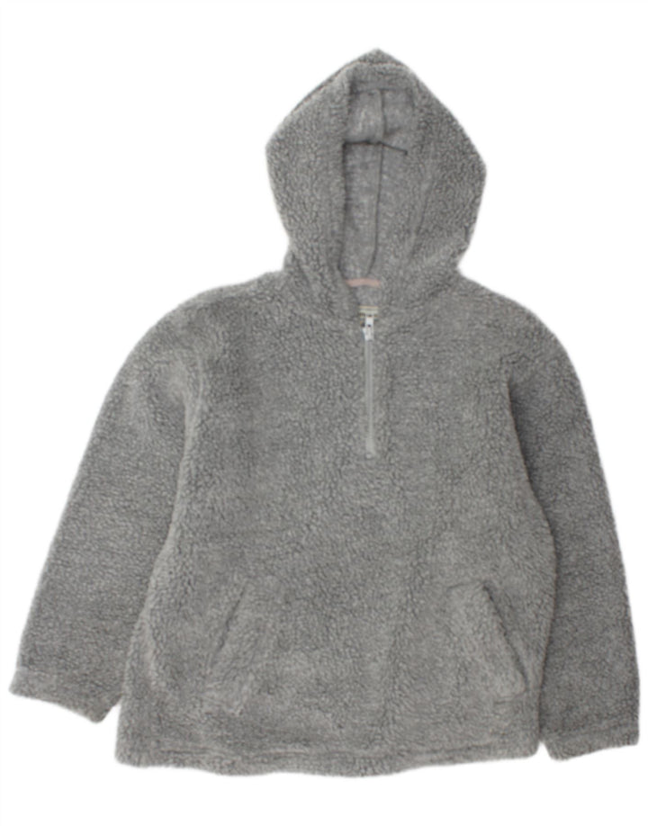 Maglione in pile da uomo con cappuccio e zip Fishbone, grande poliestere grigio
