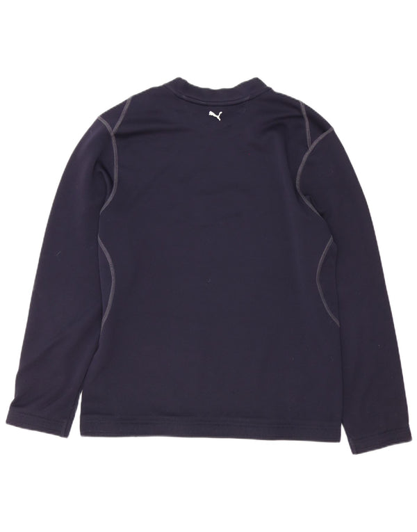Puma Herren Graphic Top Langarm Medium Marineblau