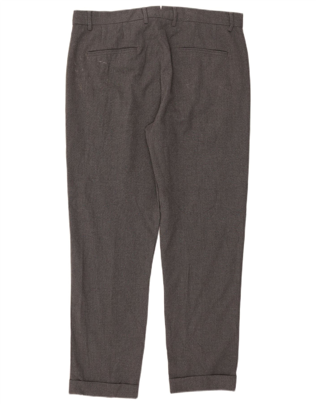Zara Mens Straight Chino Trousers EU 44 Large W34 L29 Grey Polyester