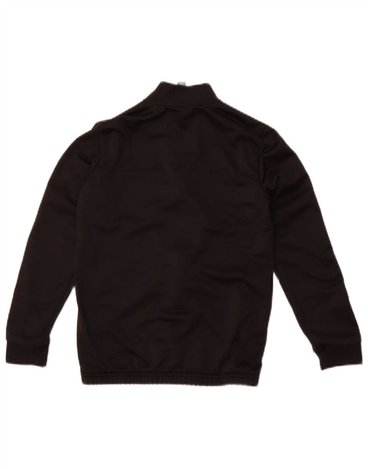 Adidas Boys Tracksuit Top Jacket 9-10 Years Black Polyester