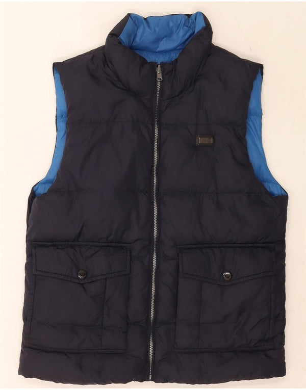 Napapijri Mens Geographic Graphic Padded Gilet UK 38 Medium Navy Blue