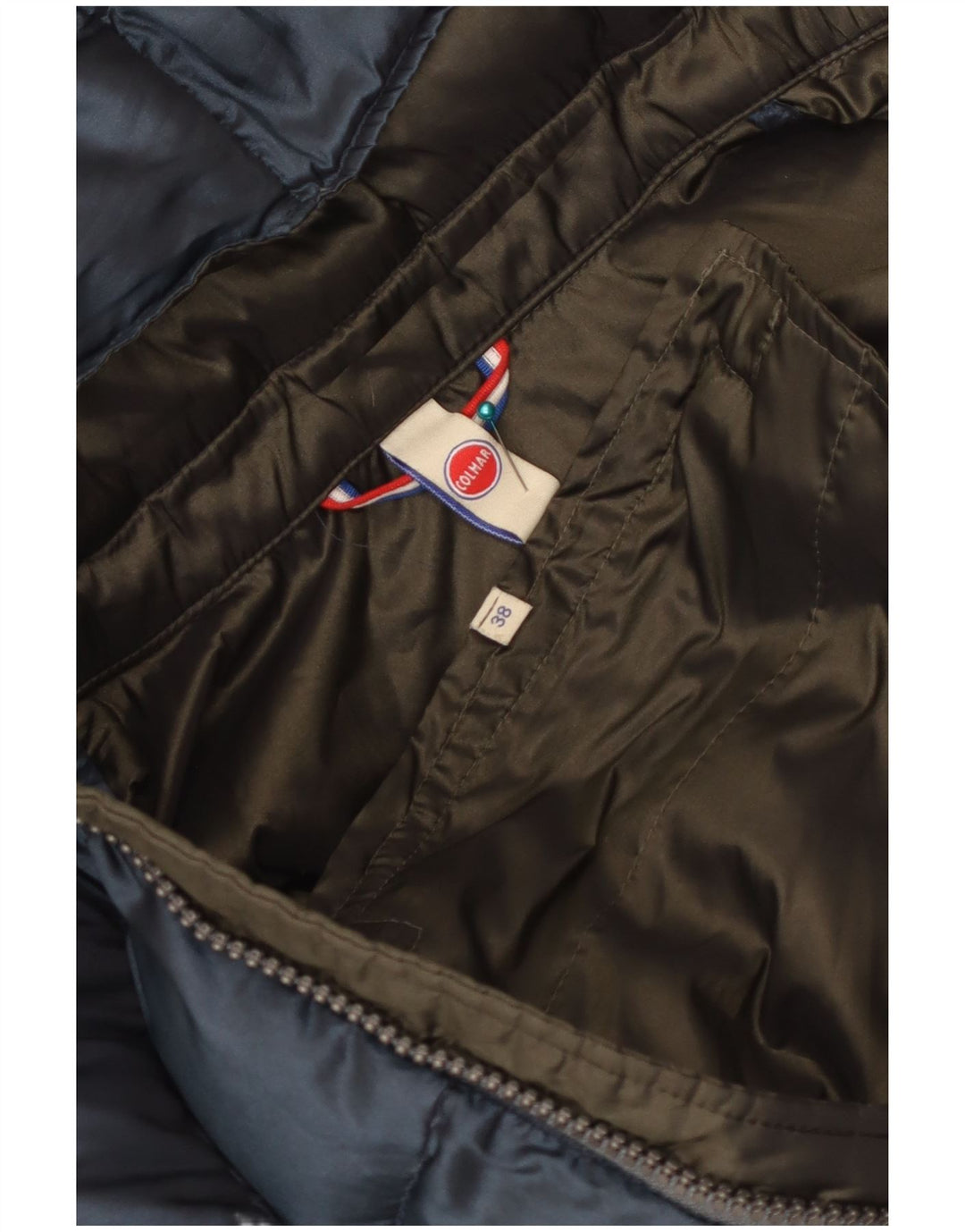 Colmar Womens Hooded Padded Jacket EU 38 Small Navy Blue