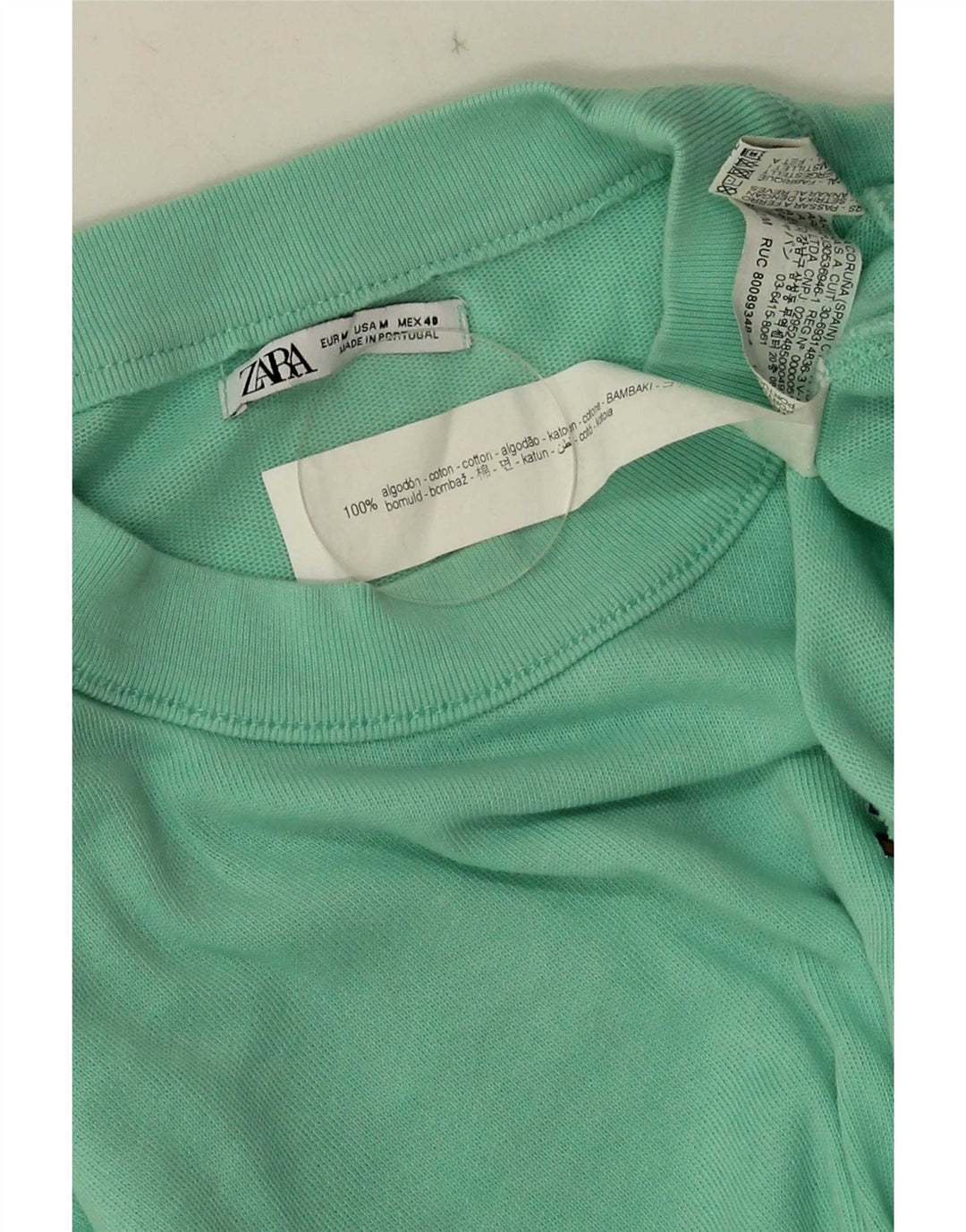 T-shirt grafica da uomo Zara Top in cotone verde medio