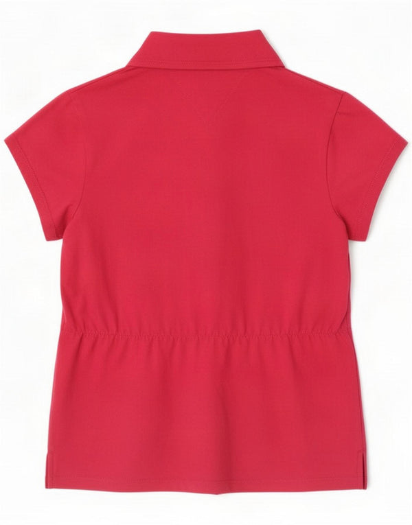 Tommy Hilfiger Damen Poloshirt UK 12 Mittelrosa Baumwolle