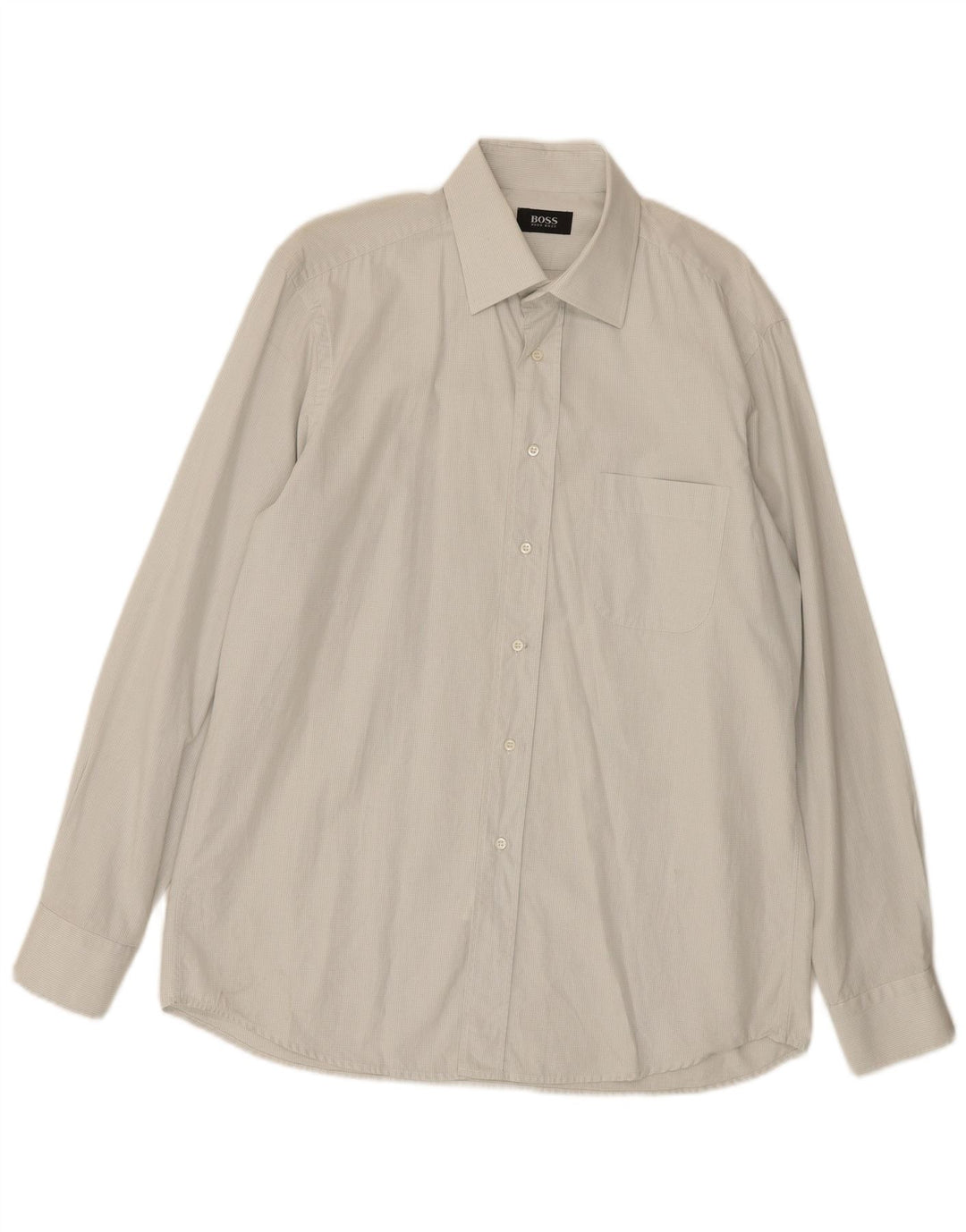 HUGO BOSS Mens Shirt Size 41 16 Large White Check
