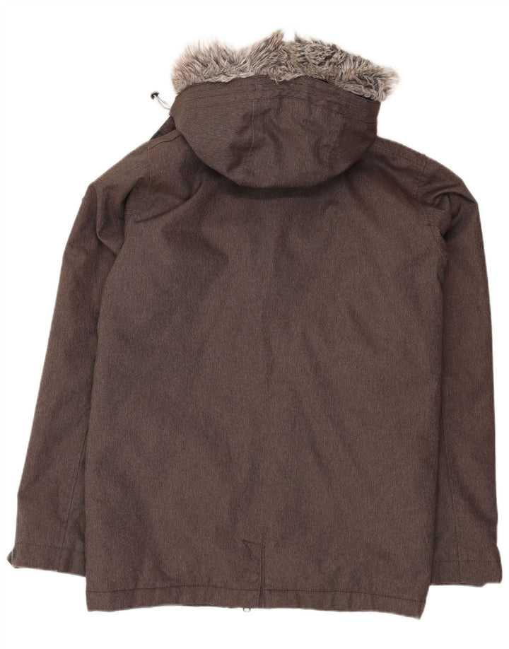 O'Neill Mens Hooded Windbreaker Jacket UK 36 Small Grey Polyester