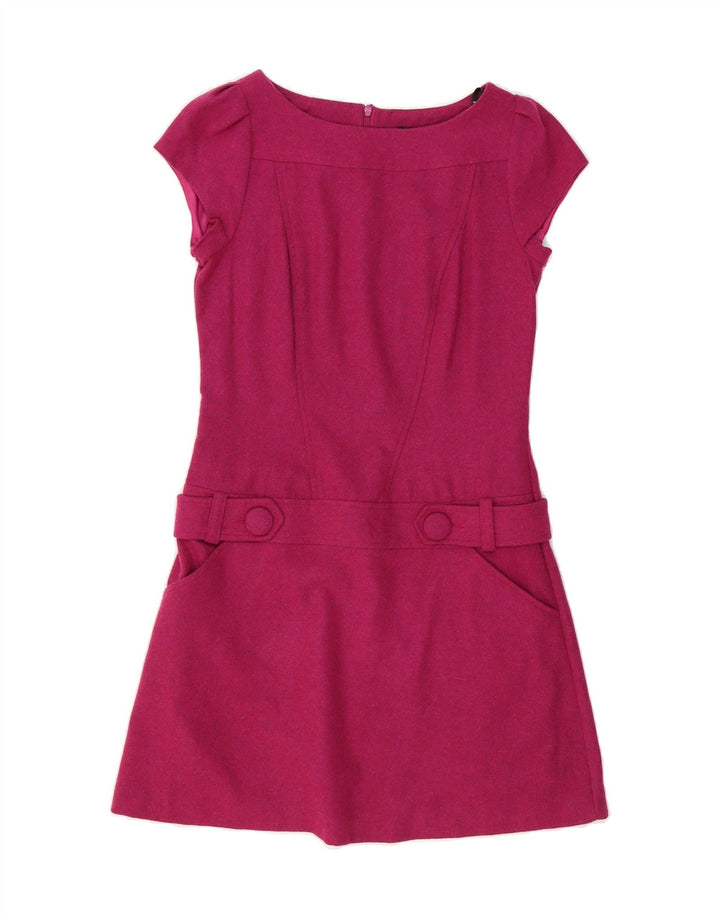 WAREHOUSE Womens A-Line Dress UK 10 Small Pink Wool Vintage Warehouse and Second-Hand Warehouse from Messina Hembry 