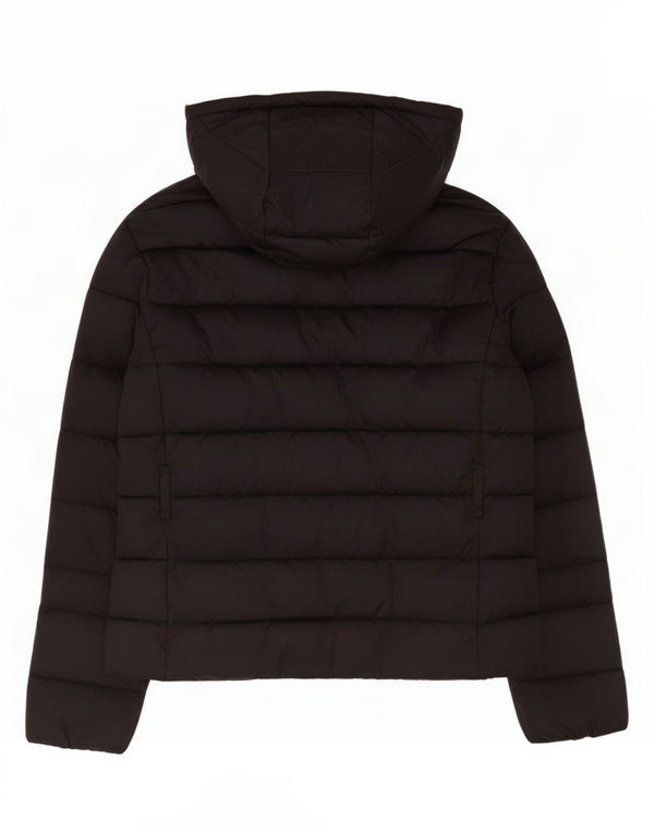 Ted Baker Womens Hooded Padded Jacket Size 4 Large Black Polyamide