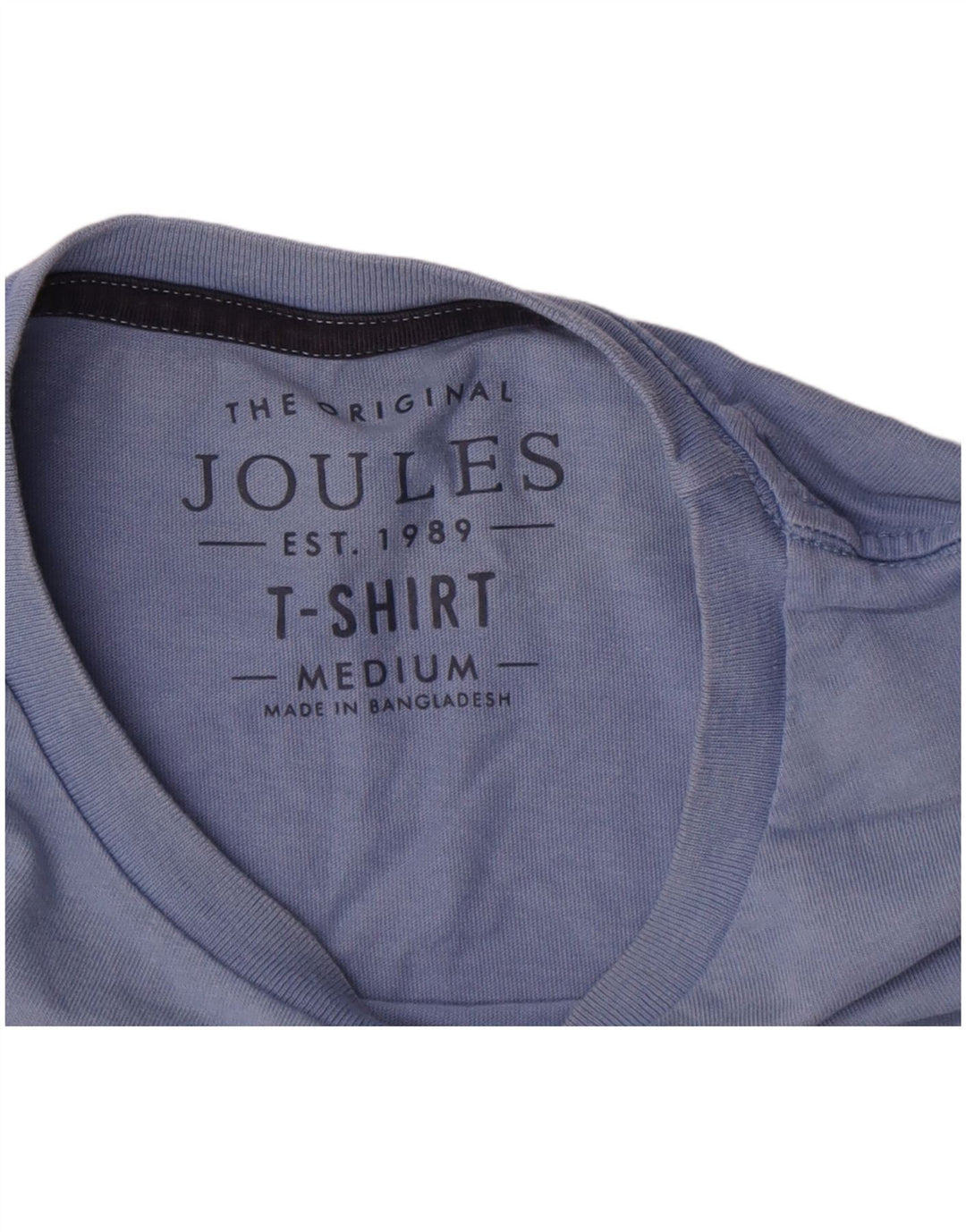 Joules Herre Grafisk T-Shirt Top Medium Blå Bomuld