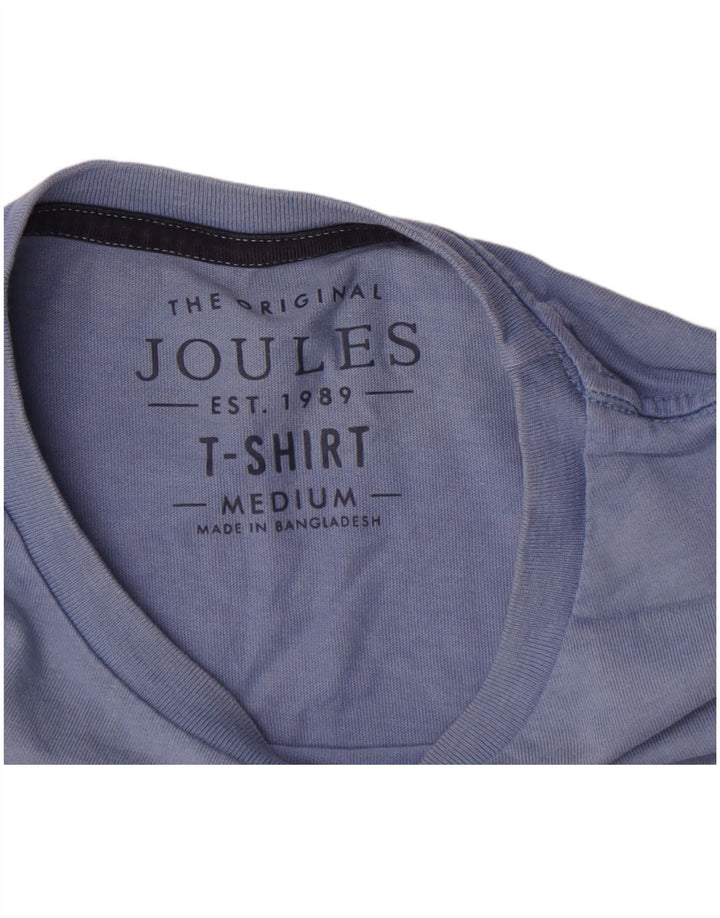 Joules Herre Grafisk T-Shirt Top Medium Blå Bomuld