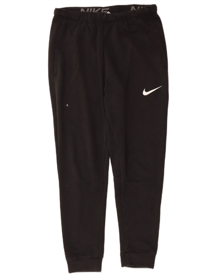 Nike Mens Dri Fit Tracksuit Trousers Joggers Medium Black Cotton