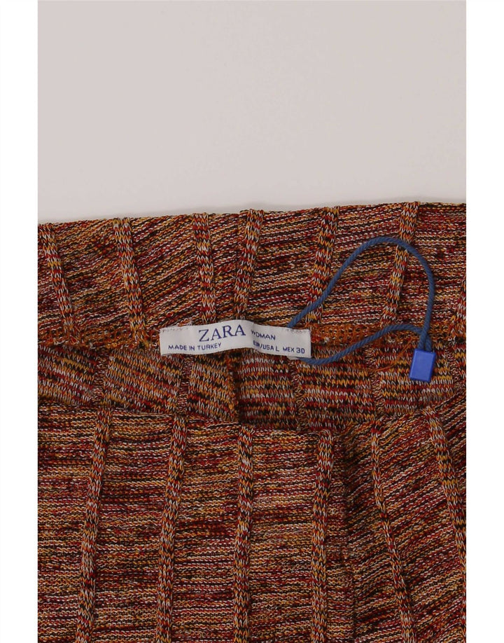 Zara Womens Capri Tracksuit Trousers UK 14 Large  Multicoloured Flecked