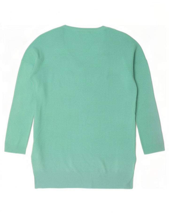 Maglione oversize con scollo a V da donna Marks & Spencer UK 10 piccolo verde